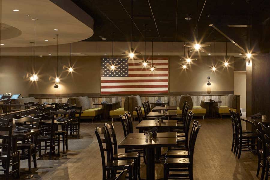 Photo of OX Pub with American Flag