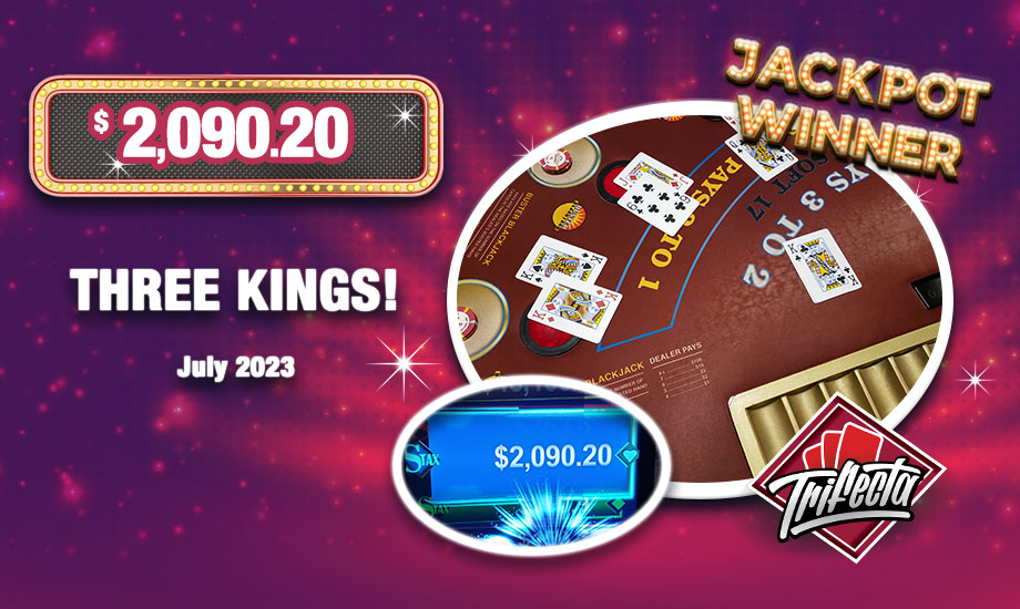 3 Kings table games jackpot winner