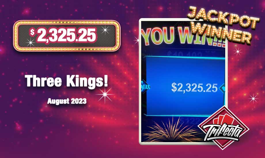 Table Games Jackpot winner 3 Kings Progressive