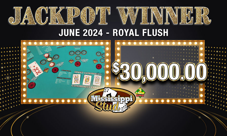 Table Games Jackpot winner $30,000 ROYAL FLUSH!
