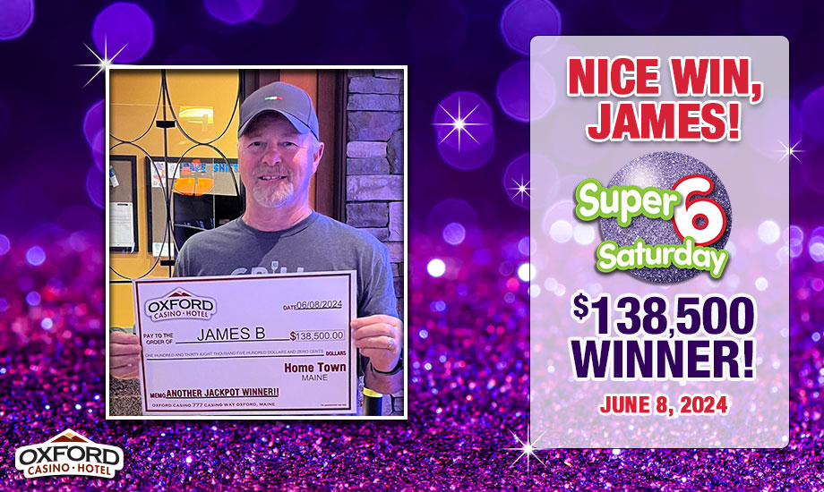 super 6 saturday jackpot winner James