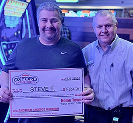 Steve T slot machine jackpot winner $9K