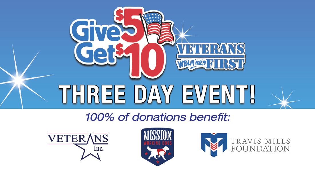 Veterans First Give$5 Get $10 at Oxford Casino Hotel