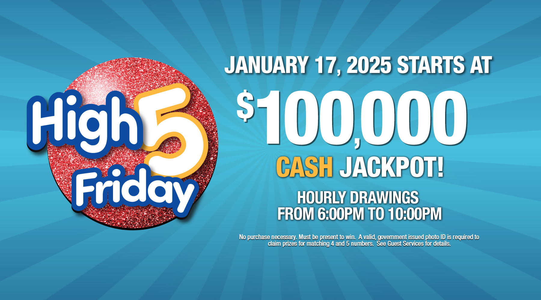 Jan 17 High 5 Friday CASH Jackpot