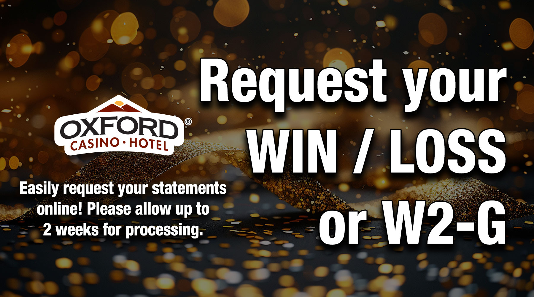 Win/Loss and W-2G requests